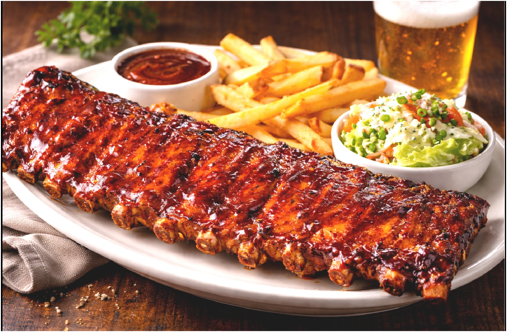 CÔTE LEVÉE BBQ ENTIÈRE « STYLE STEAKHOUSE » (*2 lbs)