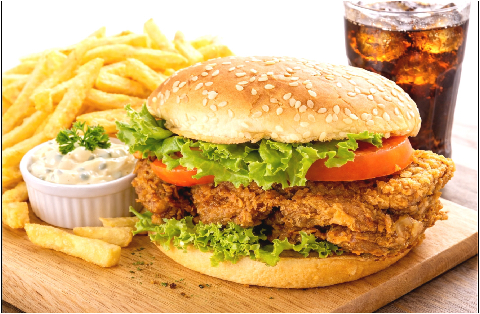 BURGER DE POULET PANÉ « LE SUPER KING » (*12)