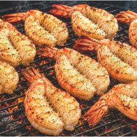 CREVETTES-SCAMPIS XXL SAUVAGES «COUPE PAPILLON »  (*30)