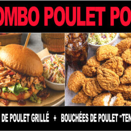 COMBO POULET POP ! EFFILOCHÉ + BOUCHÉES (2 X 3 LBS)