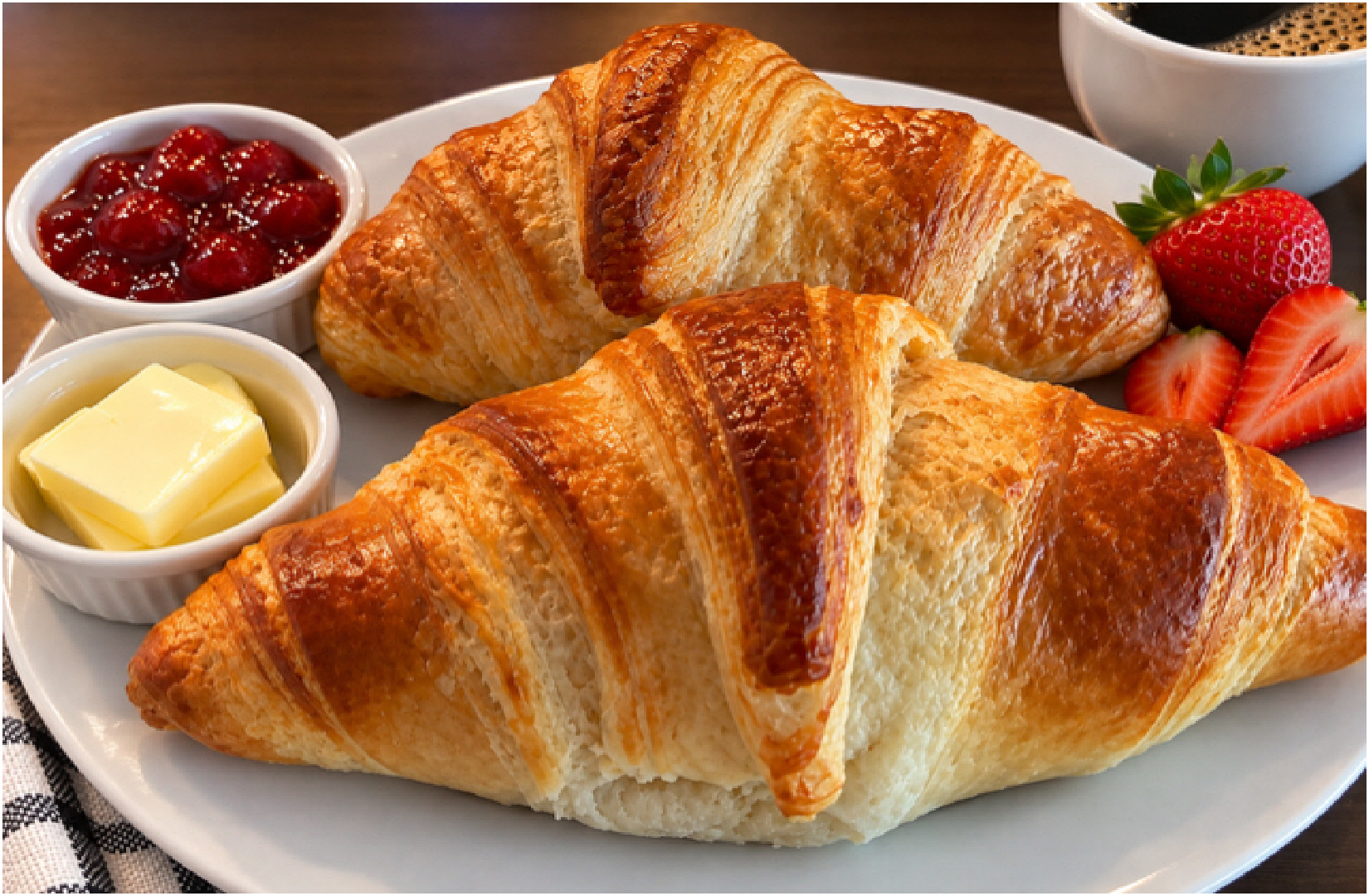 GROS CROISSANTS DELUXES AU BEURRE « LÈVE AU FOUR » (12)